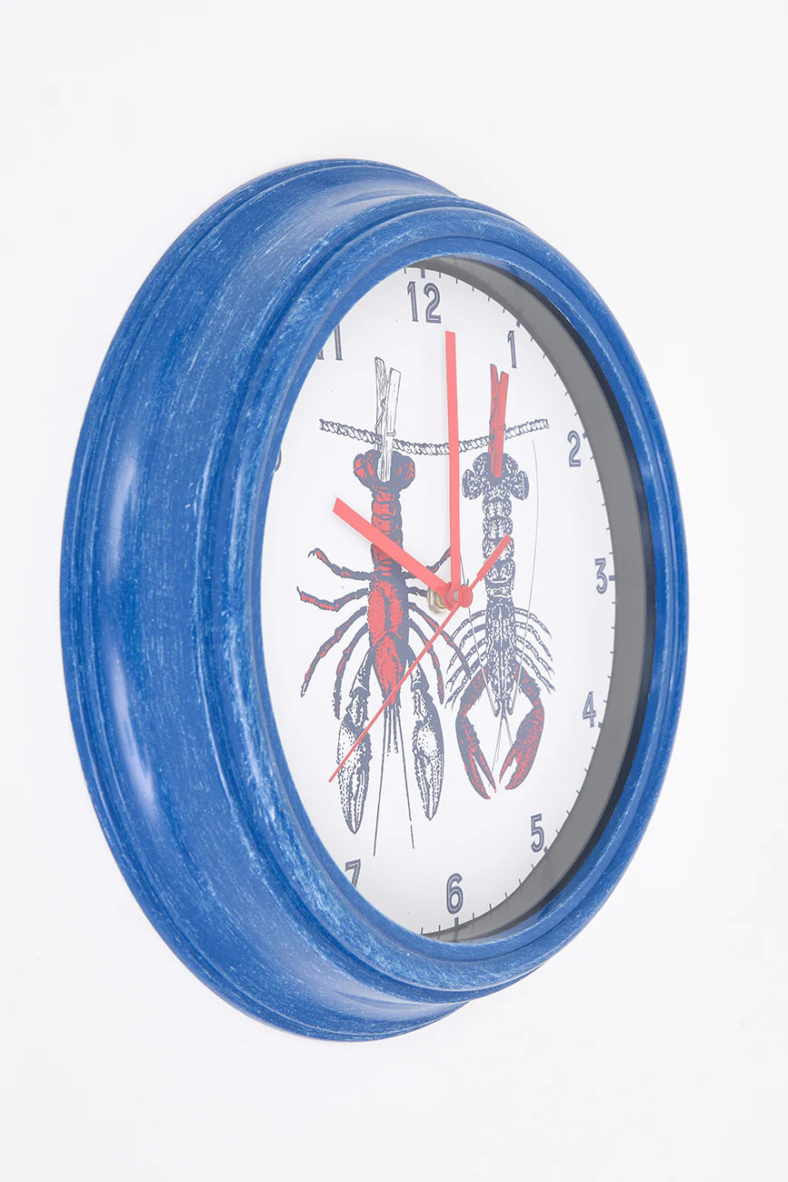 Horloge metal et verre Homards