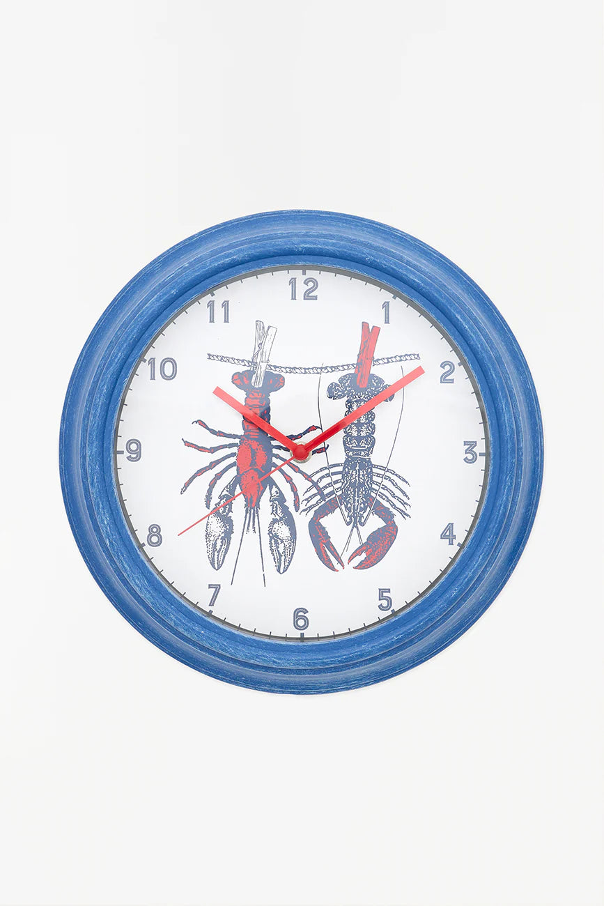 Horloge metal et verre Homards