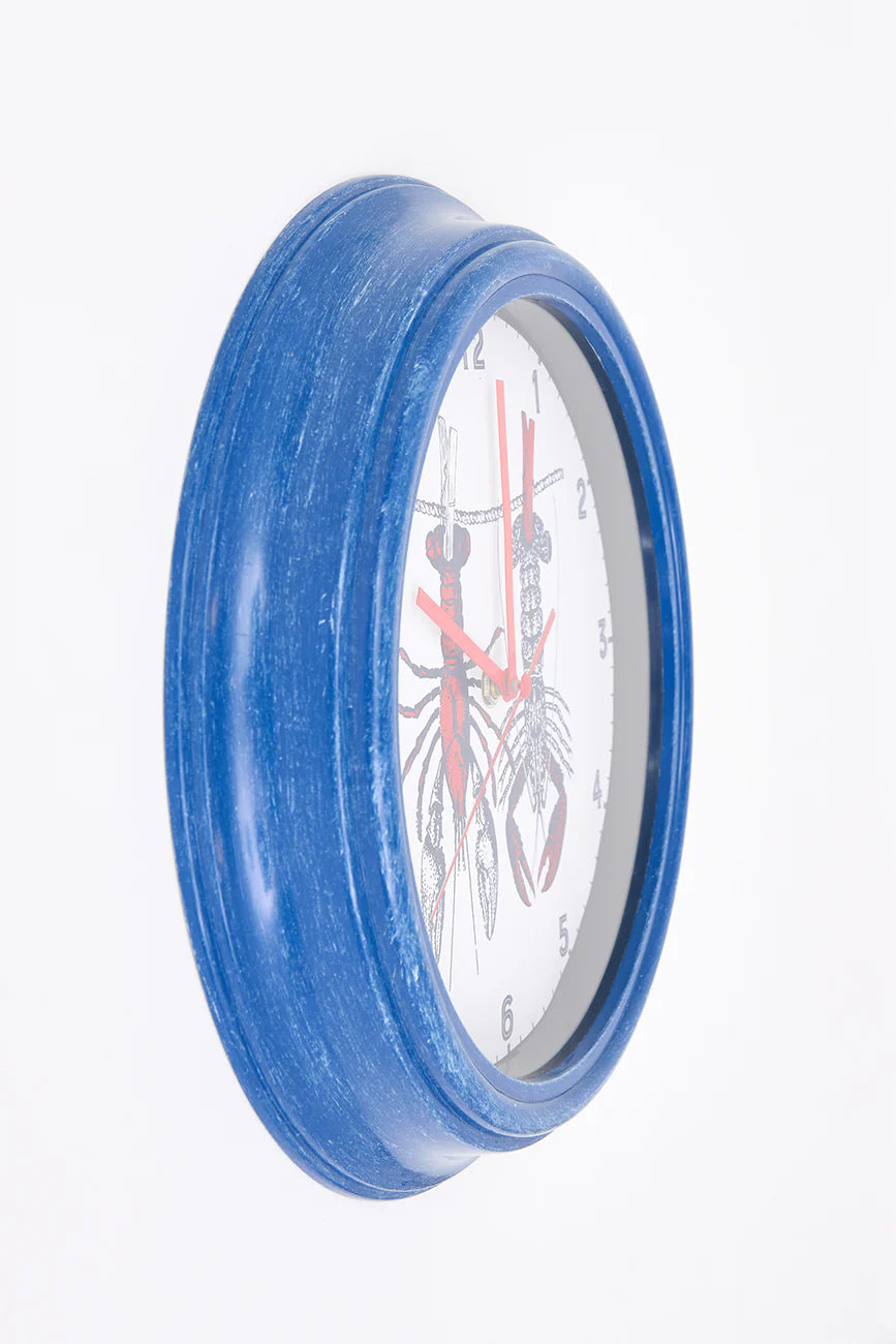Horloge metal et verre Homards