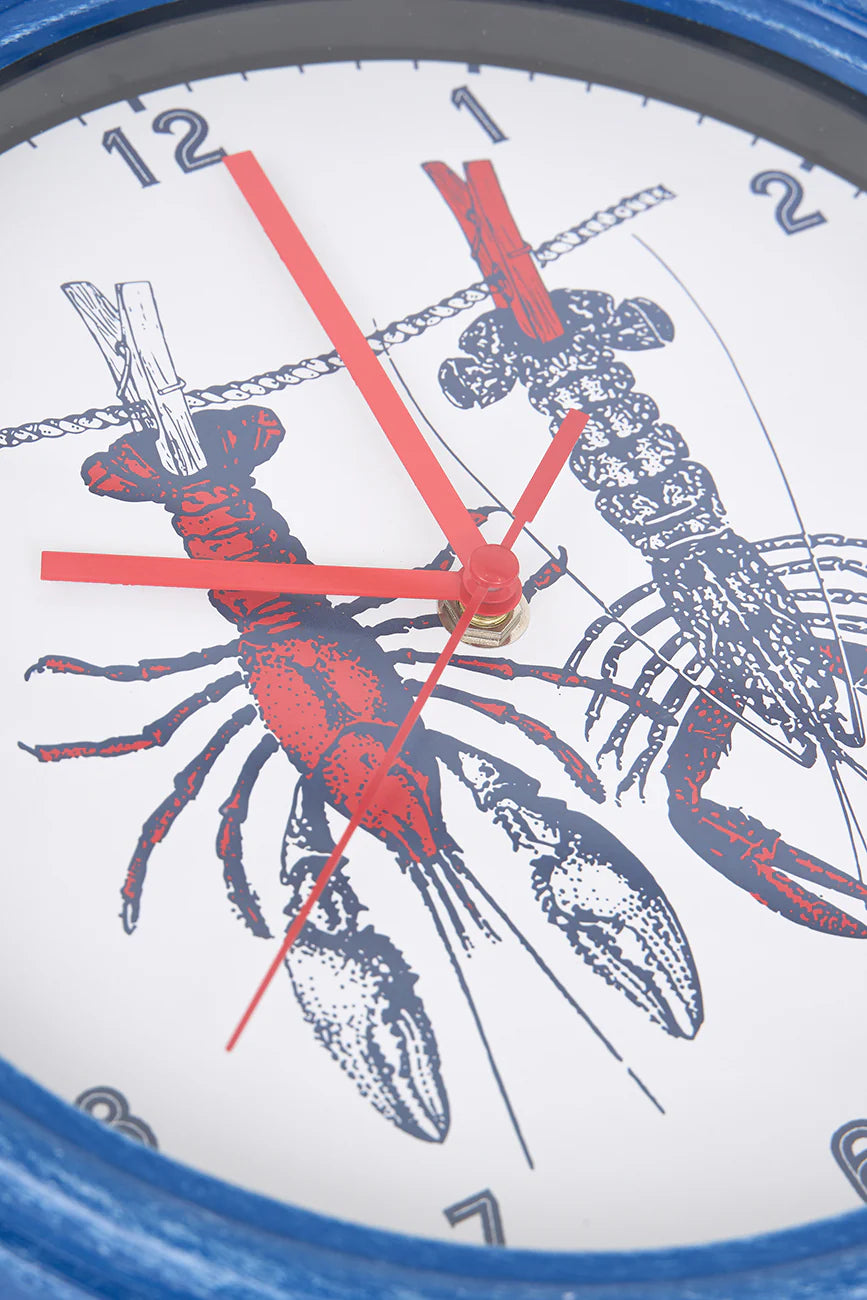 Horloge metal et verre Homards
