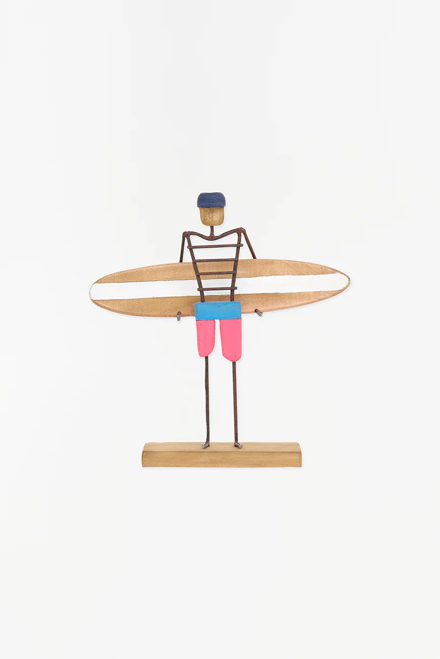 Sculpture surfeur debout