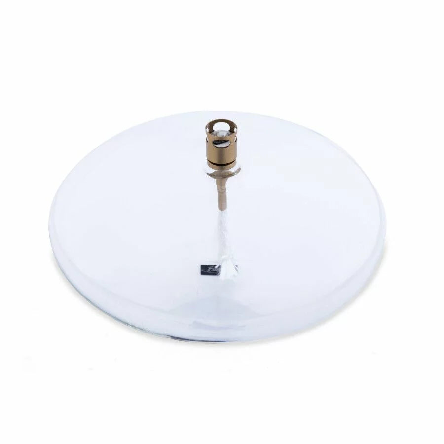 Lampe à huile Style galet - verre et laiton