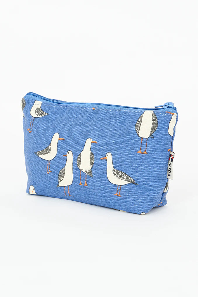 Pochette coton motifs mouettes