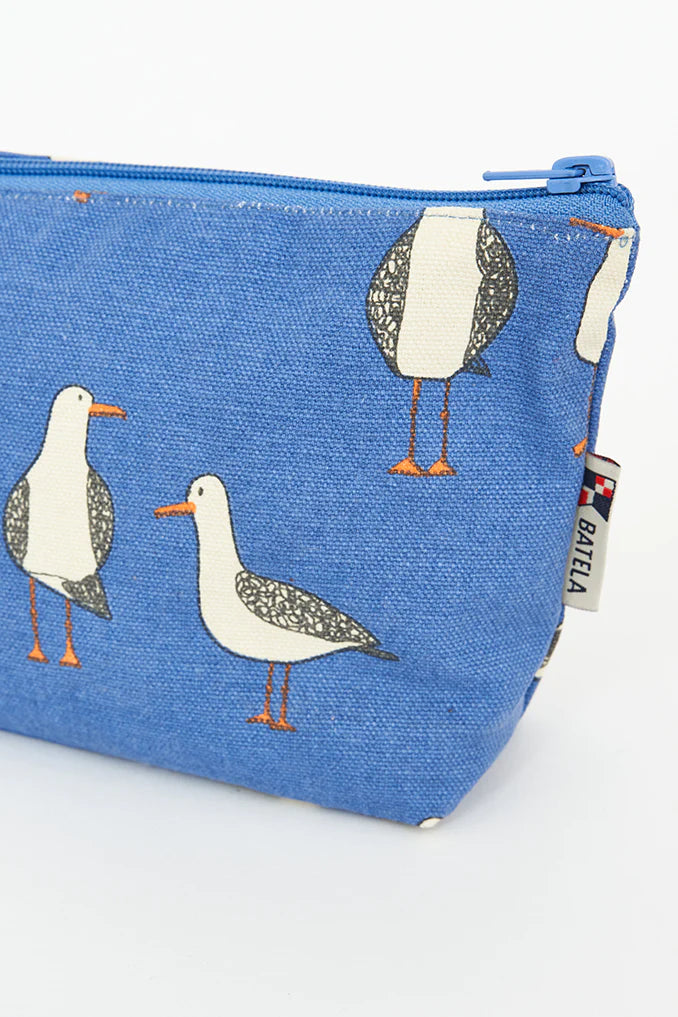 Pochette coton motifs mouettes