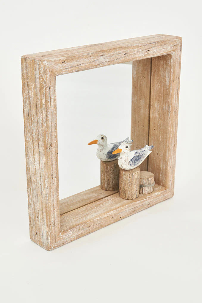 Miroir Mouette en bois