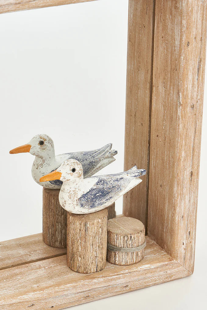 Miroir Mouette en bois
