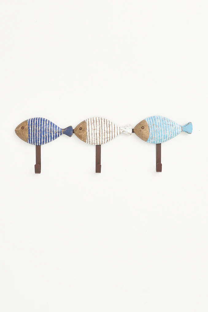 Porte-Manteaux Poisson bois 3 crochets