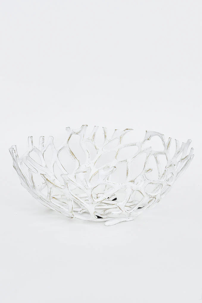 Plat corail aluminium blanc