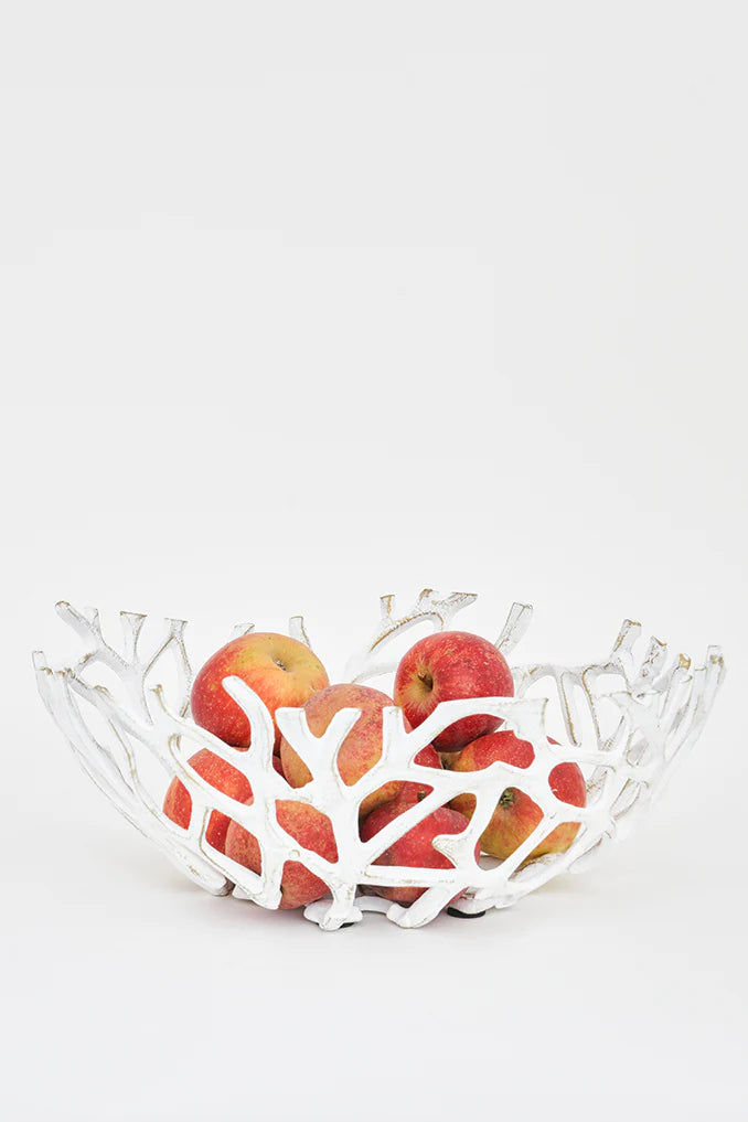 Plat corail aluminium blanc