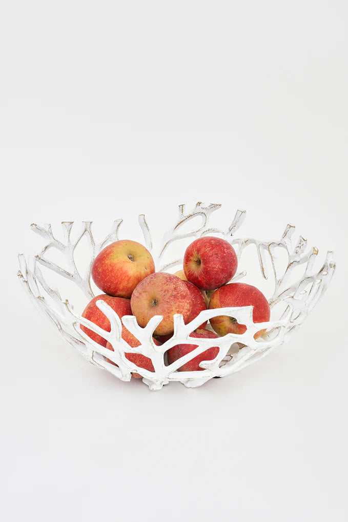 Plat corail aluminium blanc