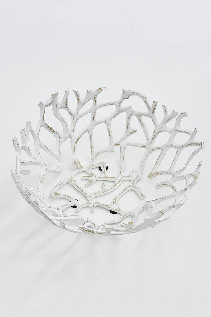 Plat corail aluminium blanc