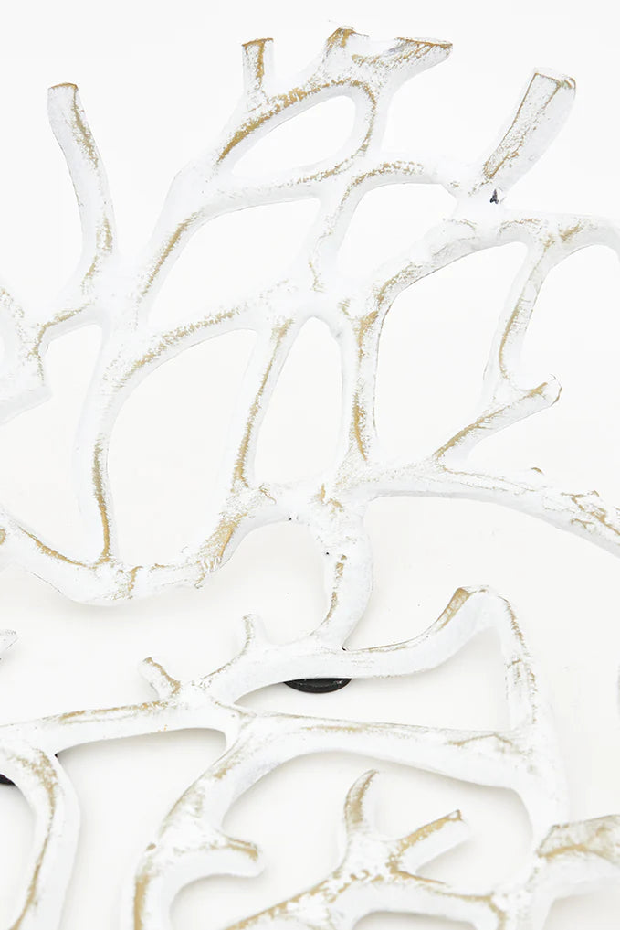 Plat corail aluminium blanc