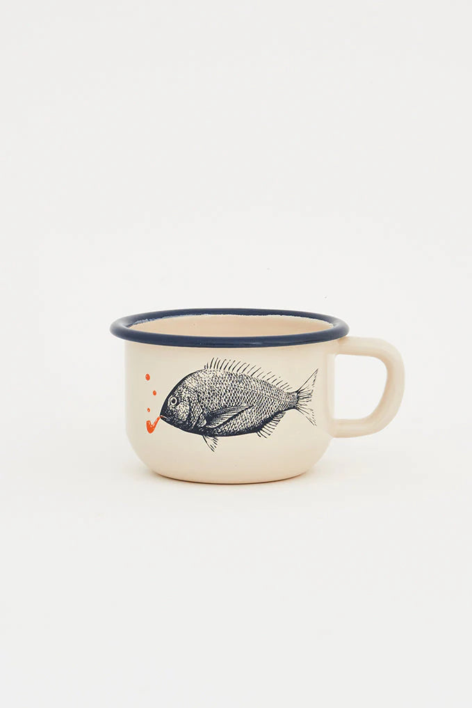 Tasse à café émaillé - divers motifs