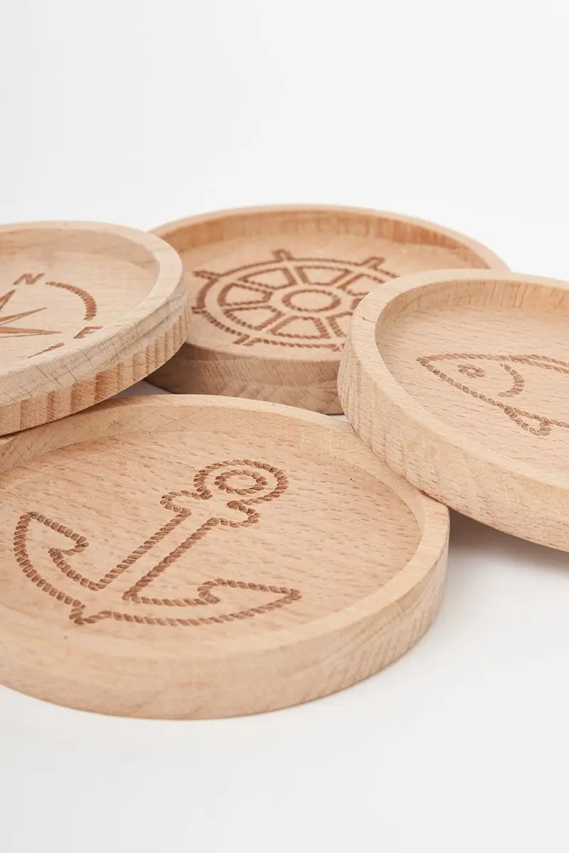 Dessous de verre en bois