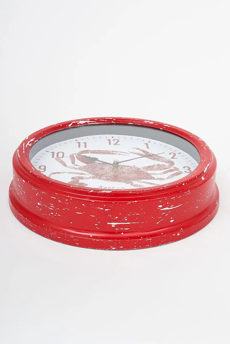 Horloge crabe métal et verre