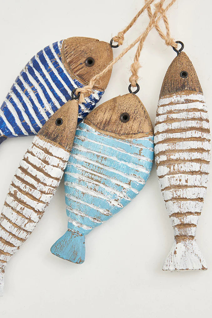 Chapelet 4 poissons en bois