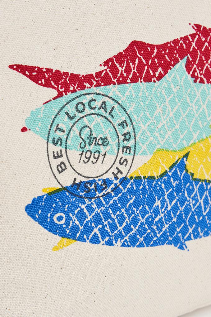 Pochette poissons en coton