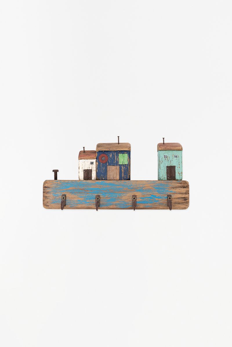 Porte-clés maisons bois