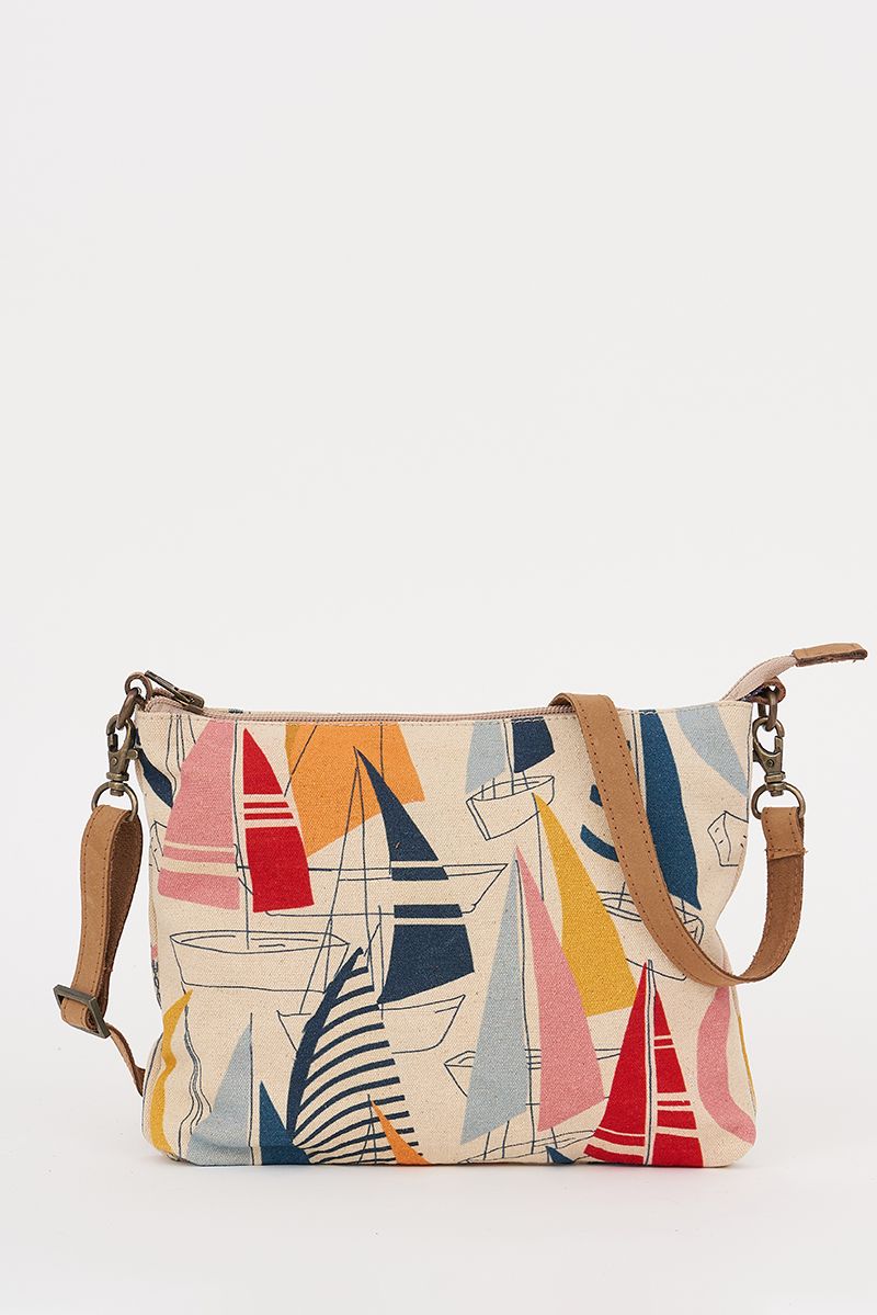 Sac bandoulière voiliers multicolores