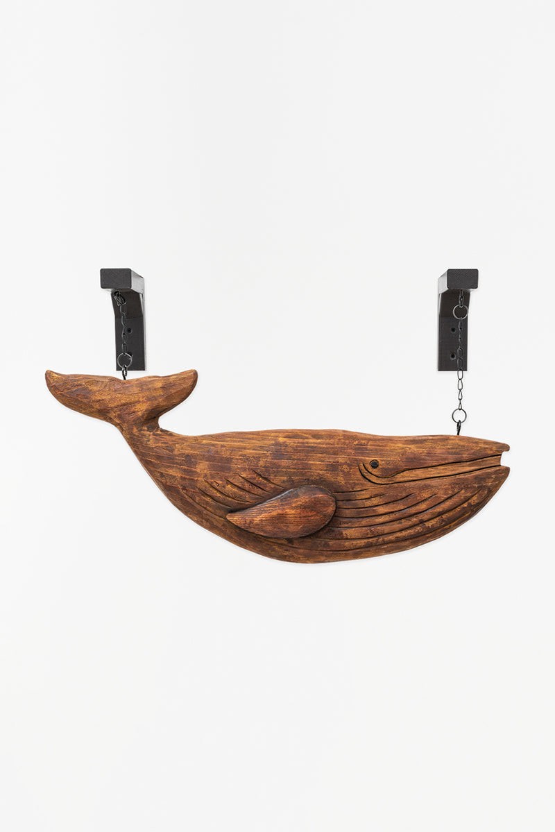 Baleine murale en bois