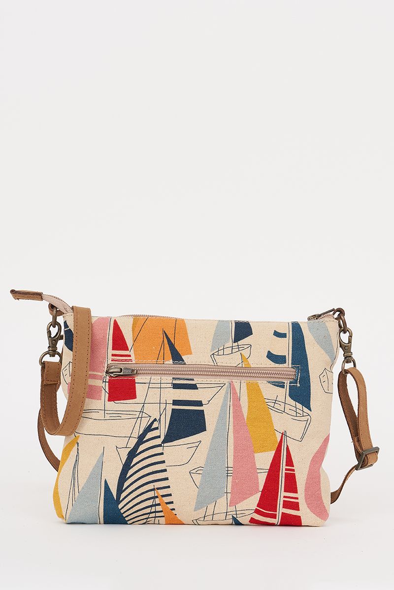 Sac bandoulière voiliers multicolores