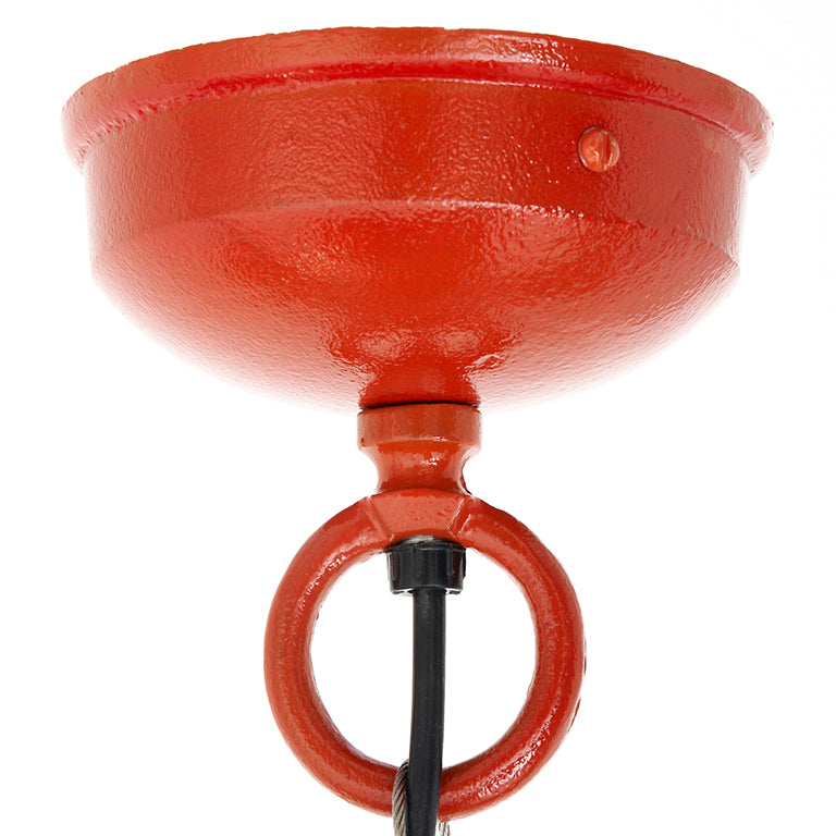 Lampe balise suspendu métal et verre