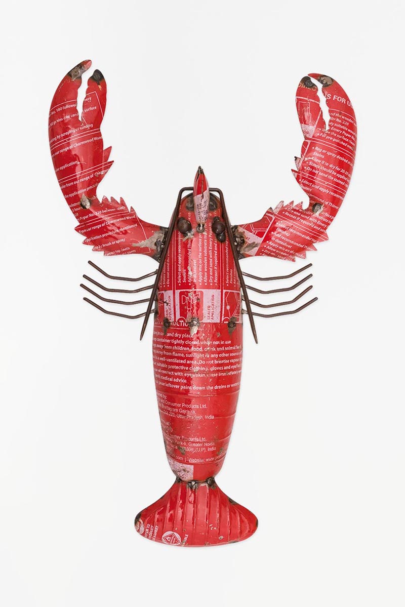 Homard en métal recyclé