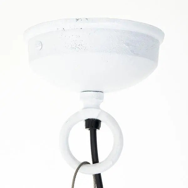 Lampe balise suspendu métal et verre