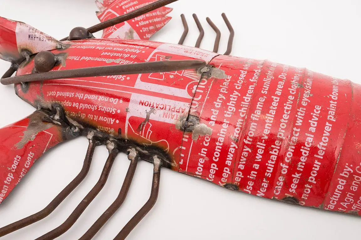 Homard en métal recyclé