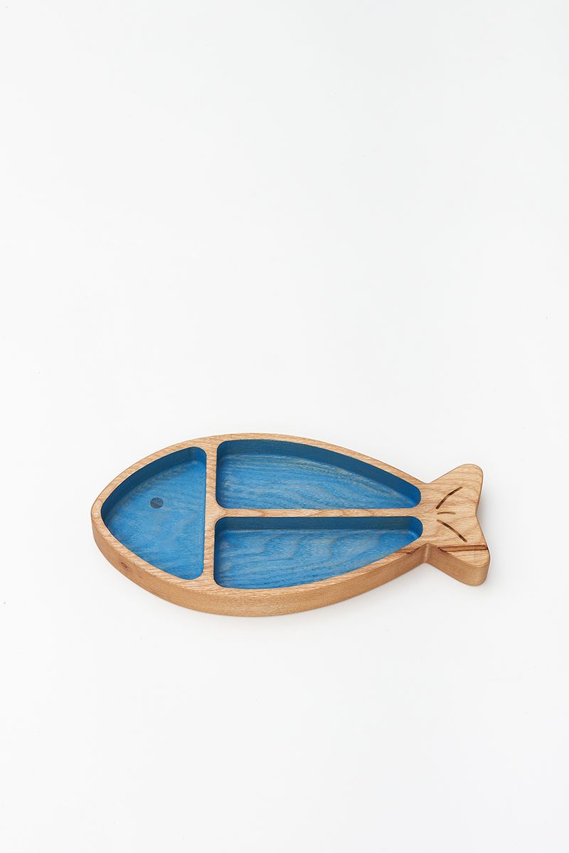 Plateau poisson en bambou