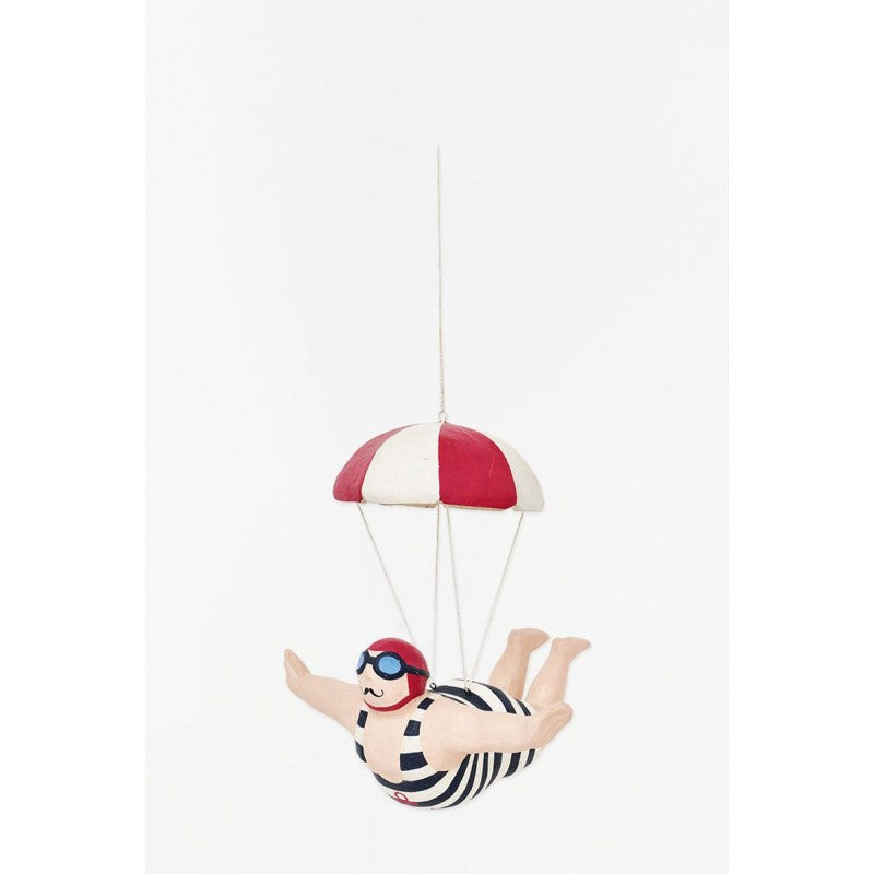 Baigneur en parachute papier mâché