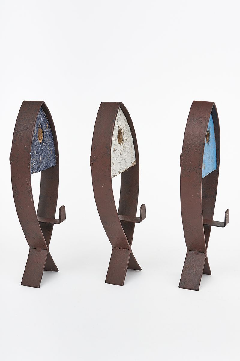 Porte-Manteau poisson bois et métal