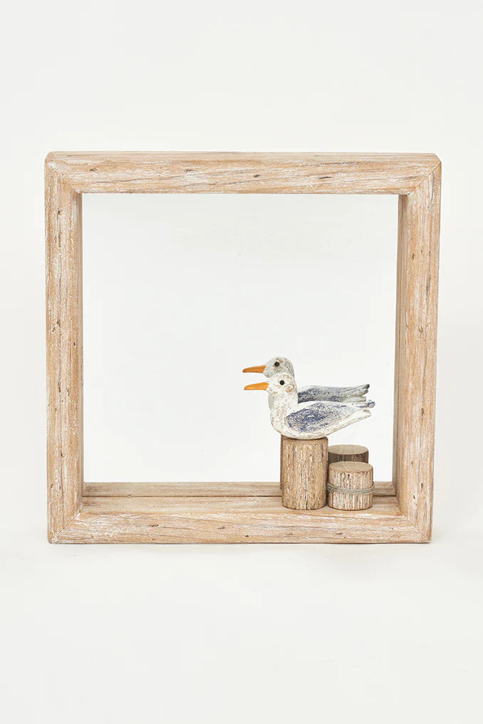 Miroir Mouette en bois