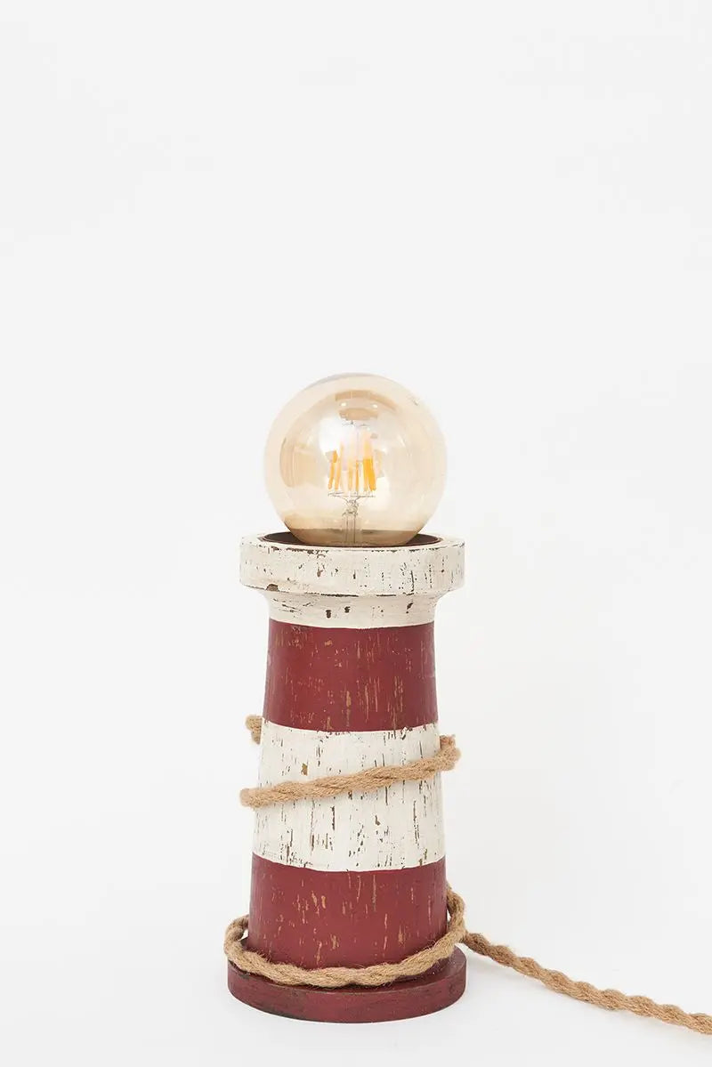 Lampe Phare en bois