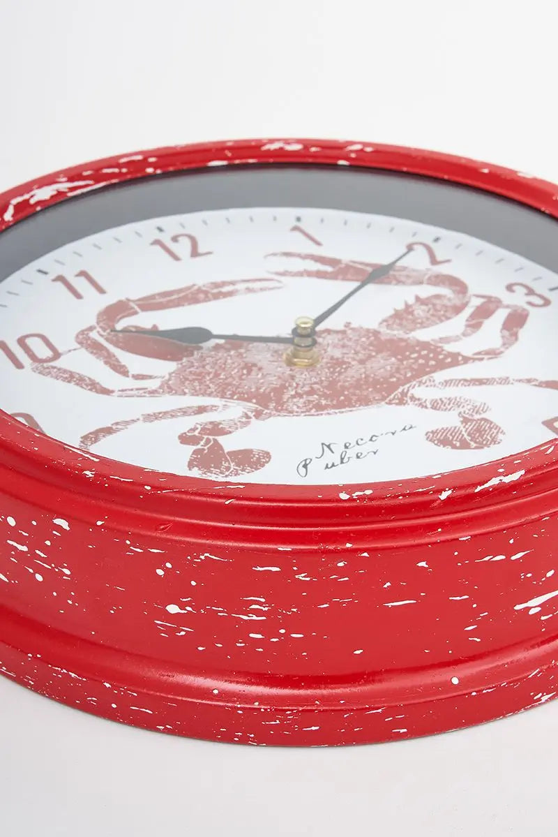 Horloge crabe métal et verre