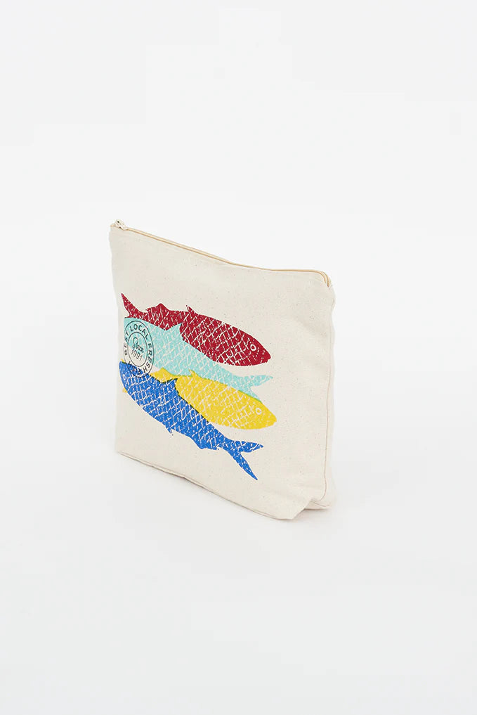 Pochette poissons en coton