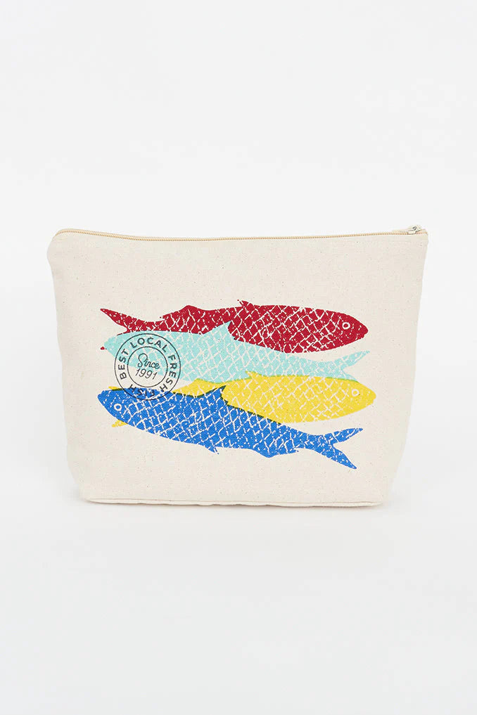 Pochette poissons en coton