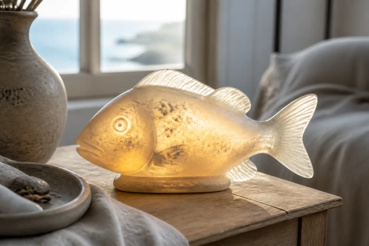 Lampe poisson en résine : ce que donne vraiment la lumière traversante